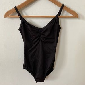 Black Thin Strap Leotard